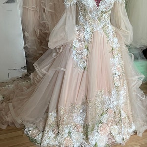 Off shoulder Fairy Tale wedding dress