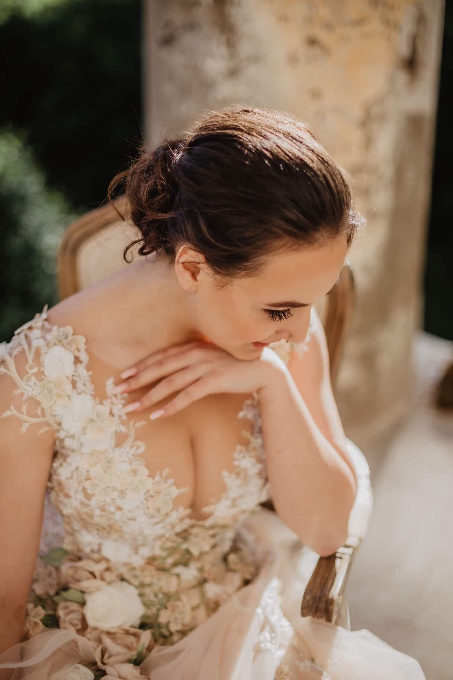 ivory/blush pink bridal floral dress inga ezergale design rose collection. Ivory/blush Pink Bridal Floral Dress Inga Ezergale Design Rose Collection.