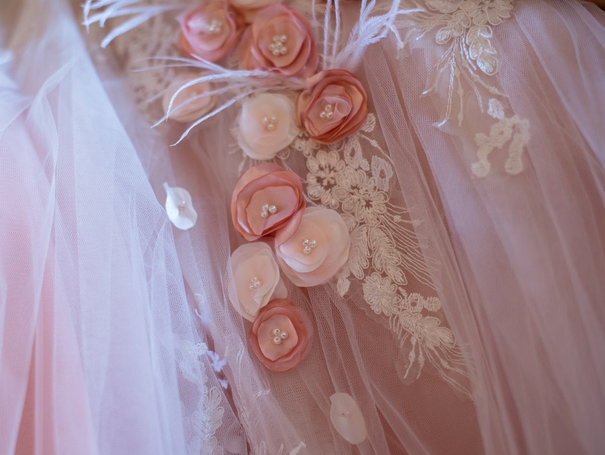 ivory/blush pink bridal floral dress inga ezergale design rose collection. Wedding Dress Rose Collection From Inga Ezergale Design