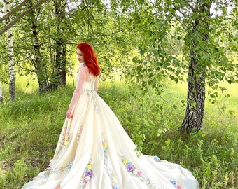 Princess fairytale rose dress Inga Ezergale design