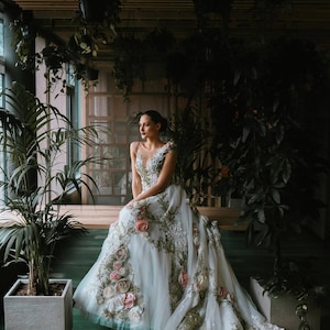 Wedding dress from Inga Ezergale design Rose Collection