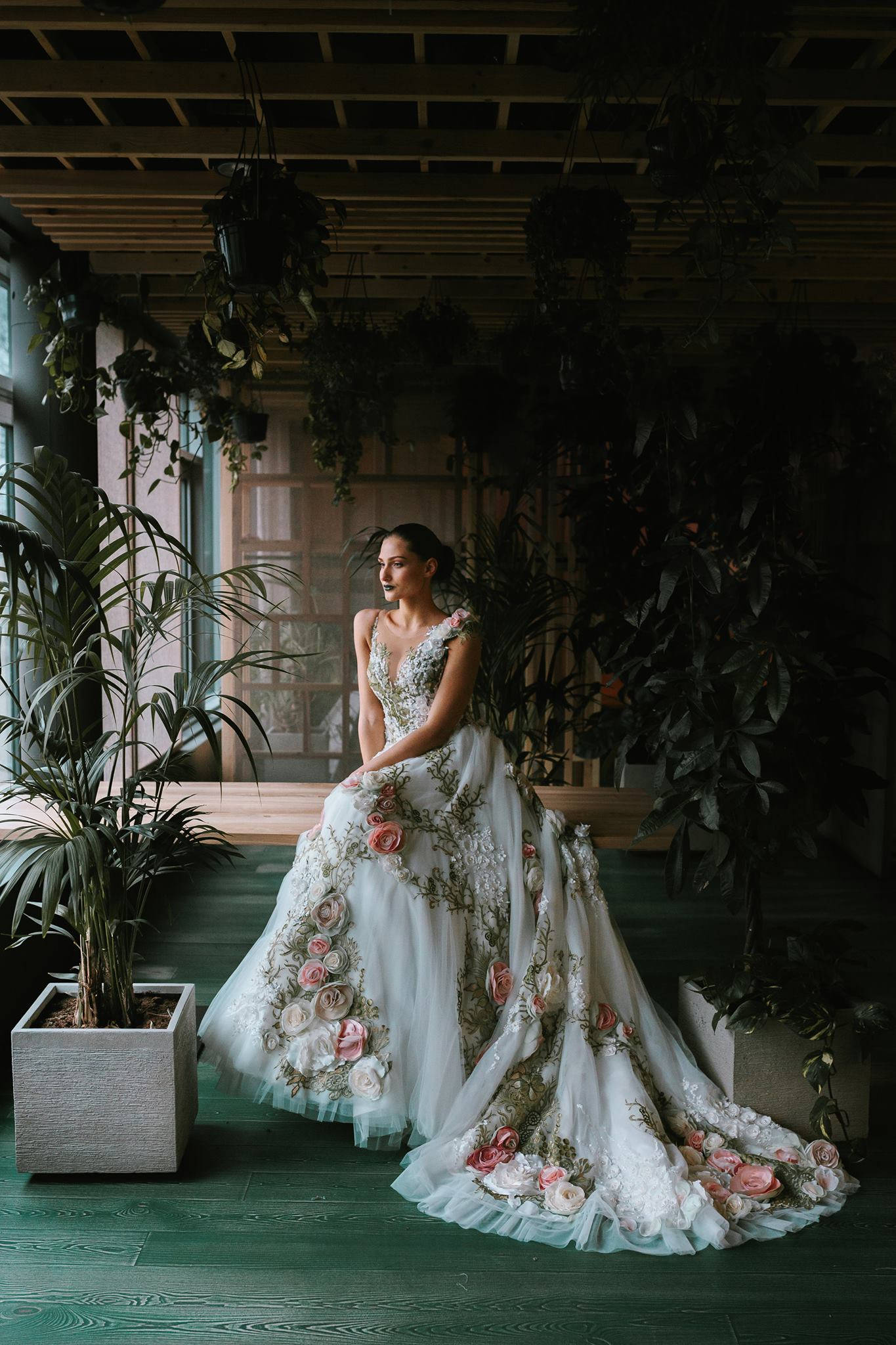 Wedding dress from Inga Ezergale design Rose Collection