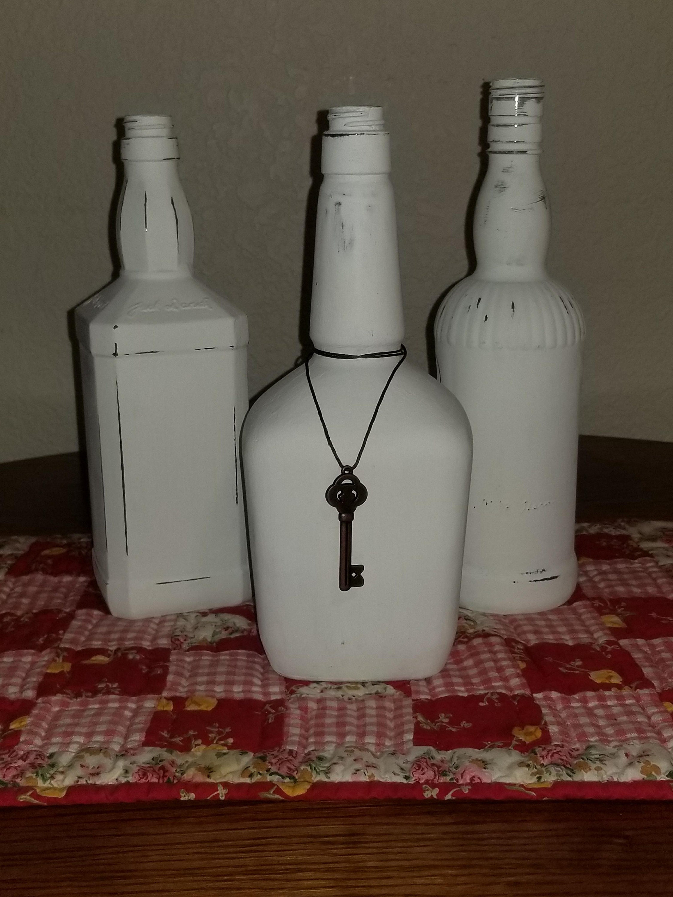 Decorative Bottles Ready to Ship Liquor Bottles Home Decor Etsy
