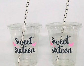 20142 Personalized 16th Birthday Party Favor Cups Custom Cup Sweet 16 Sixteen 20142 Personalized 16th Birthday Party Favor Cups Custom Cup Sweet 16 Sixteen