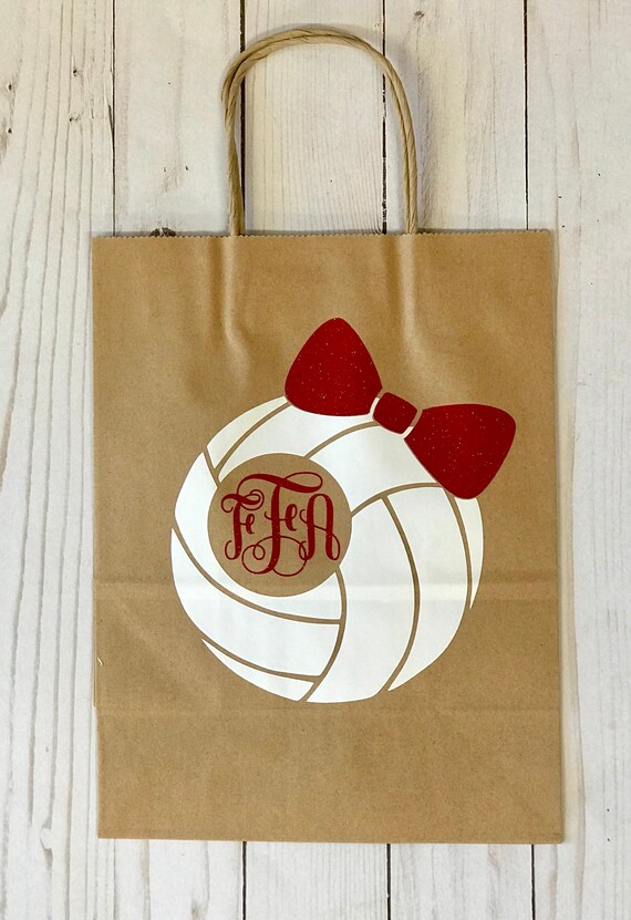 Volleyball Gift Bag Volleyball Team Gift Volleyball Gift Etsy