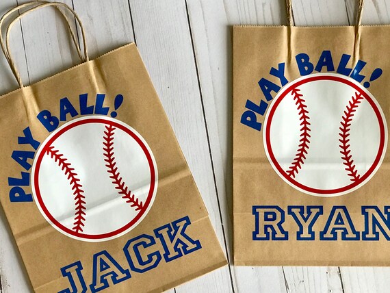 Baseball Party Bags Baseball Decorations Baseball Party Etsy