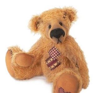 PATCHES — PDF Pattern for 22 cm (8 7/10") fully jointed Teddy Bear — by Ilza Linssen  [ilze]