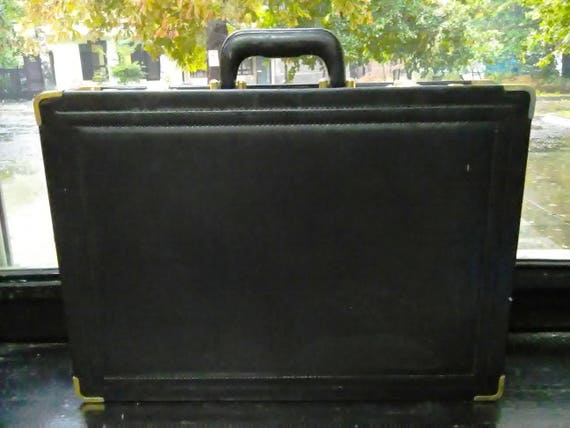 suitcase, black leather case, suitcase with code,
