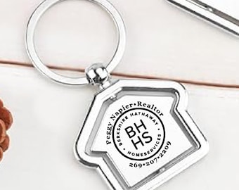 House Key Chain - Spinning - Metal