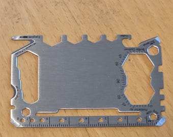 Multiverktyg för kreditkort: 46-i-1 fickverktyg i rostfritt stål