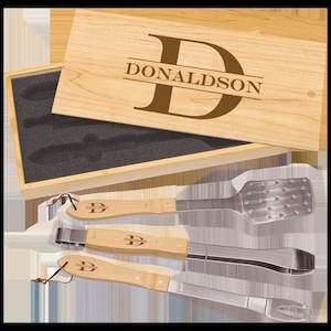 BBQ Set in Wooden Pine Box
