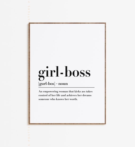 Girl Boss Definition Printable Girl Boss Print Definition Etsy