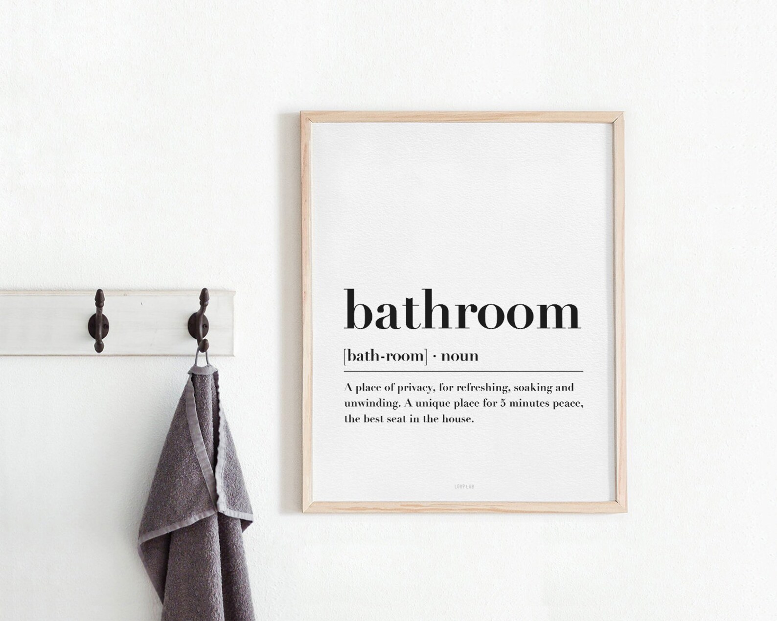 Bathroom definition wall art print Bathroom definition Etsy