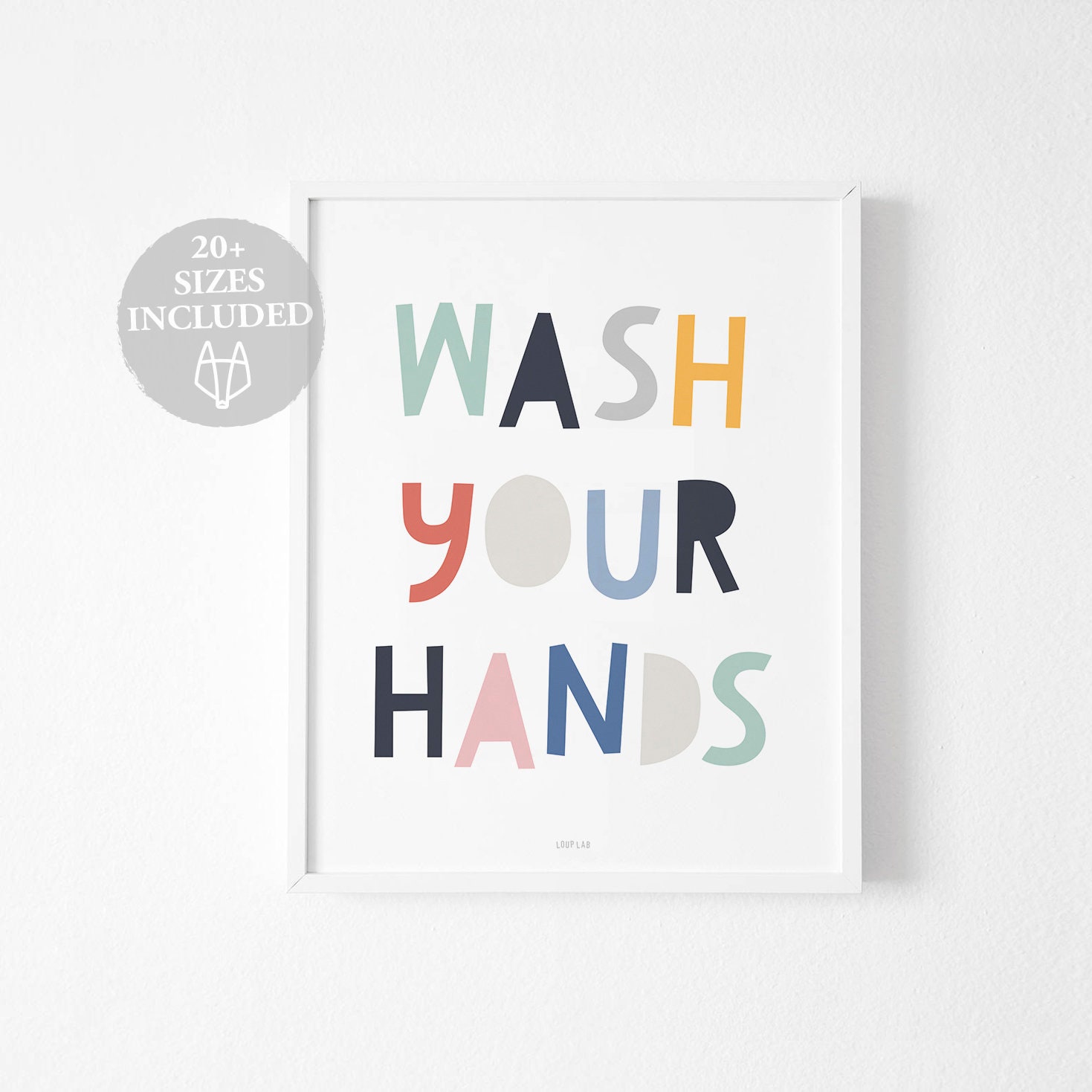 Bathroom Art Set Kids Bathroom Sets Kids Bathroom Art Set Etsy