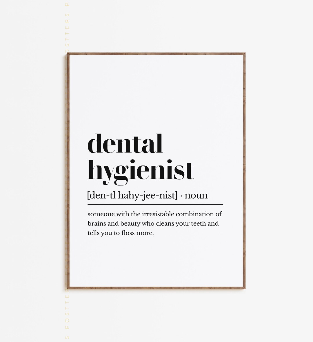 Dental Hygienist Definition Print Dental Hygienist Poster Etsy
