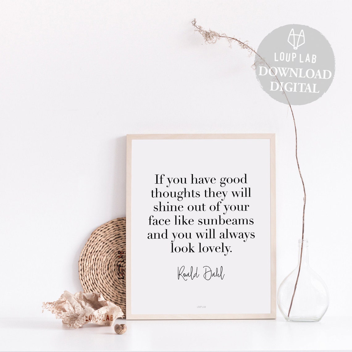 Roald Dahl Zitat WanddruckTypographic PrintInspirational | Etsy
