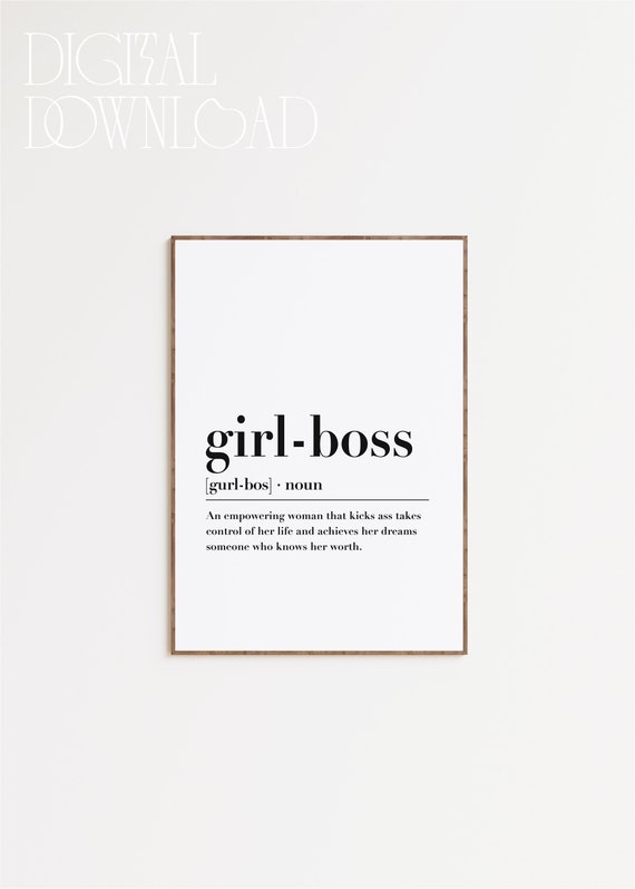 Girl Boss Printable Boss Print Definition - Etsy