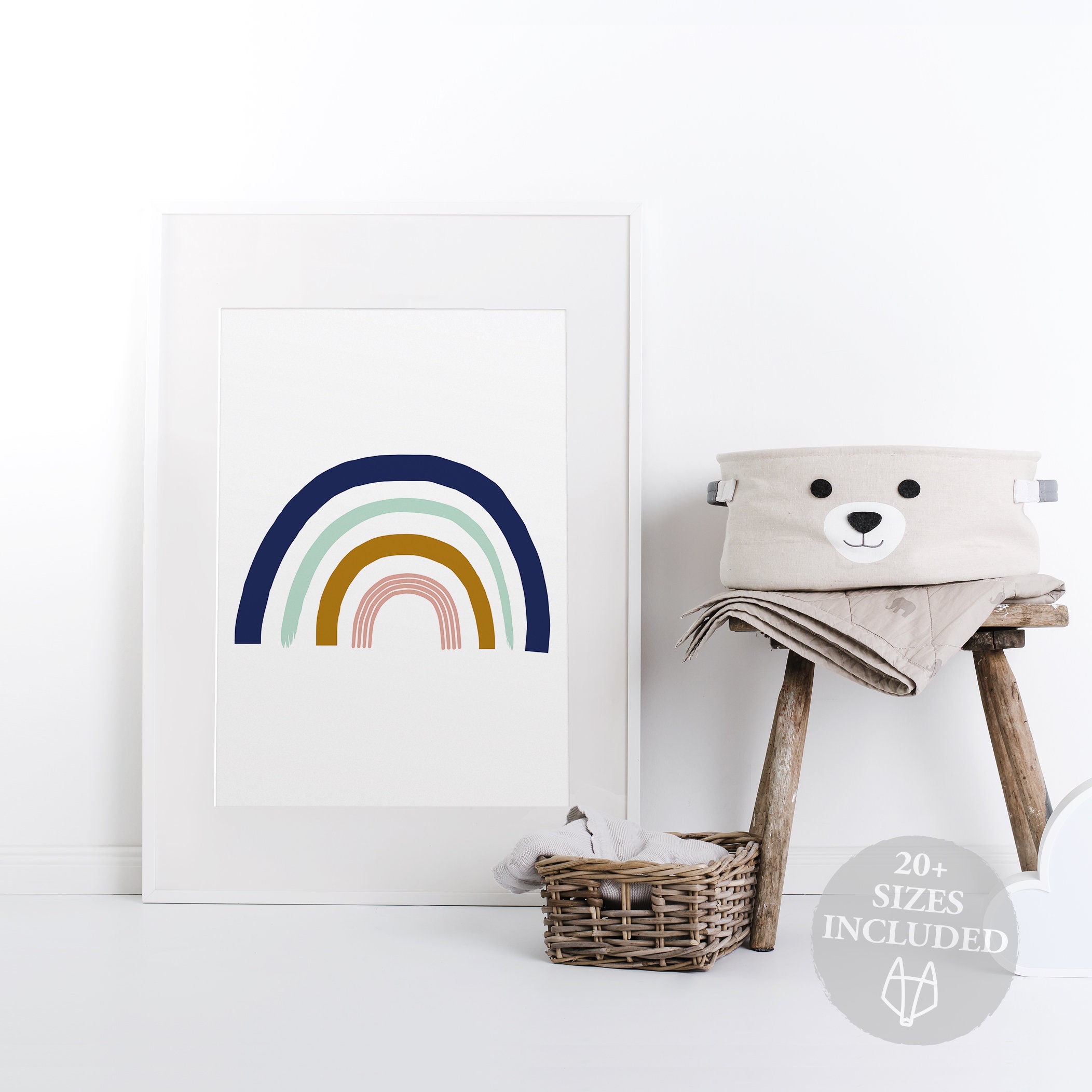 Rainbow print Rainbow nursery art Kids rainbow art Nursery Etsy