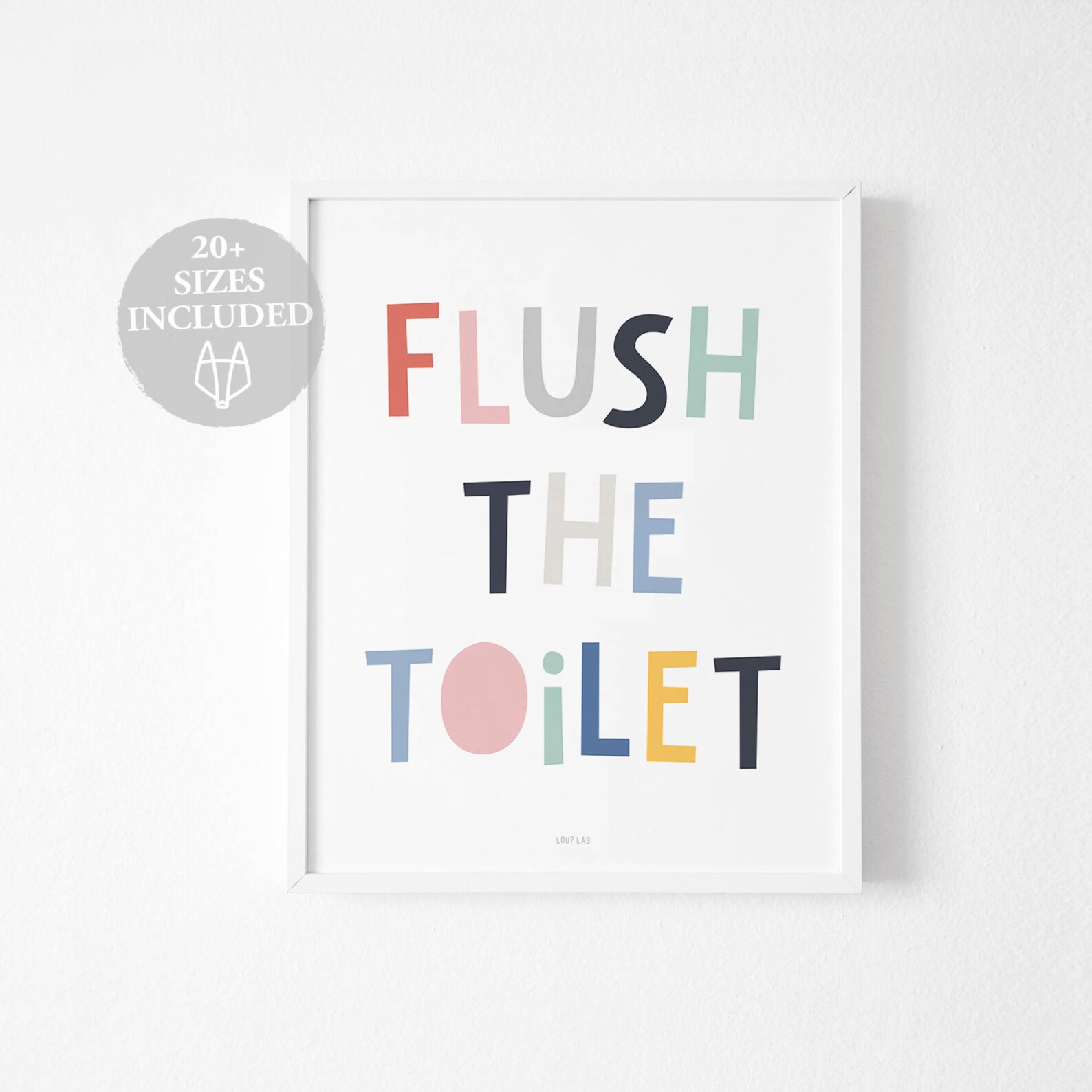 Bathroom Art Set Kids Bathroom Sets Kids Bathroom Art Set Etsy