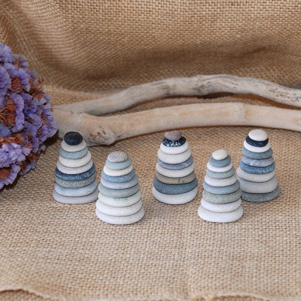 9 Balancing Stones - Zen Meditation Yoga Stones, Cairn Sea Beach Sculpture Mood Stone, Flat Beach Pebble Rock Art, Home Decor, Mindfulness