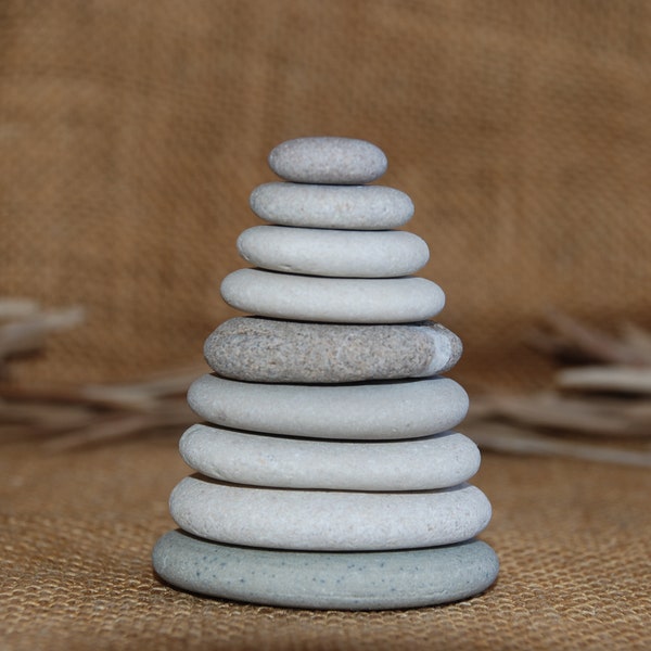 Balancing Stones - Zen Meditation Yoga Stones, Cairn Balancing Sculpture Mood Stone, Round Beach Pebble Rock Art, Home Decor, Mindfulness