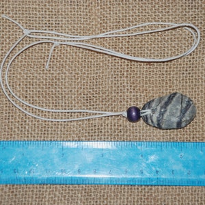 Genuine Sea Pebble Necklace Natural Beach Pebble Pendant, Stacked Charm ...