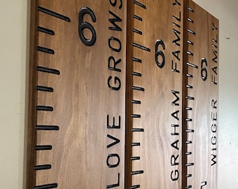 Growth Chart - Select Pine Board Version - Hand Routed Growth Chart Ruler - Engraved Height Chart