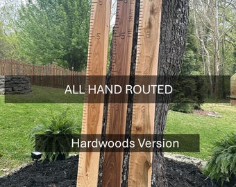 Walnut, Maple, Hickory & More Hardwood Growth Chart Rulers – Hand Routed Family Height Measuring Board