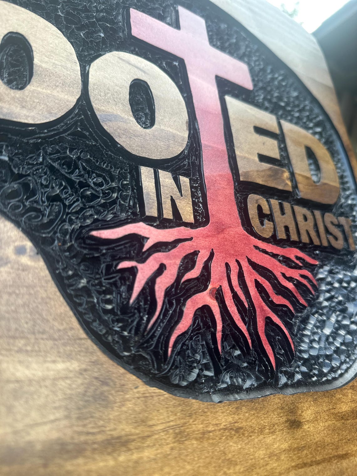 Customized Hand Routed Wood Sign - Rooted in Christ Personalized Sign ...