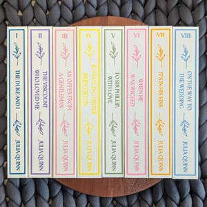 Bridgerton Series by Julia Quinn– Handmade Rebound Hardcover | Custom Clothbound Edition | Romance Book Set