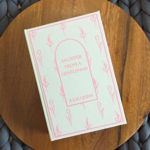 An Offer From A Gentleman – Bridgerton Book 3 by Julia Quinn | Handmade Clothbound Hardcover | Rebound Special Edition