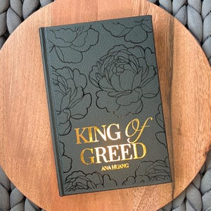 King of Greed by Ana Huang – Handmade Rebound Hardcover | Custom Leather Edition | Romance Book Set