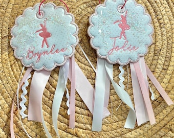 Personalized Dance Embroidered Bag Tag | Custom Name Luggage Backpack Tag