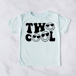 Two Cool Shirt for Second Birthday T-Shirt for 2nd Birthday Boy T Shirt for Two Birthday Party Shirt for Boys Birthday Outfit for Two Years