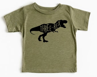 Three Rex Birthday Shirt for Dinosaur Birthday Party Shirt for Third Birthday Shirt for 3rd Birthday Gift for T-Rex Birthday Shirt for Boy