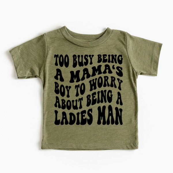 Mama's Boy Shirt I Kids Graphic Tee I Boy Graphic Tee I Mother's Day Shirt for Kids I Funny Toddler Shirt I Mom and Son Shirts I Ladies Man