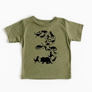 Third Birthday Dinosaur Shirt I 3rd Birthday Shirts I Three Bday T-Shirt I Dinosaur Birthday T-Shirts I Three Rex Bday Graphic Tees I Boy