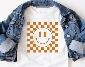 Smiley Face Shirt for Toddler Trendy T-Shirt for Kids Smiley Face T Shirt for Boys Trendy Outfit. for Girls Smiley Face Gift for Kids