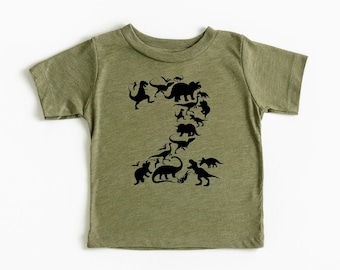 Second Birthday Dinosaur Shirt I 2nd Bday Shirts I Two Rex T-Shirt I RAWR I The Birthday Boy I Two Wild Graphic Tee I Cute 2 B-Day Tees