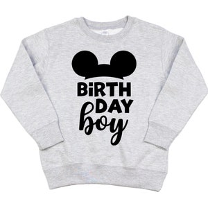 Personalized Mickey Mouse Birthday Sweatshirt, Mickey Mouse Birthday Shirt for Boys, Custom Disney Birthday Shirt, Disney Birthday Gift