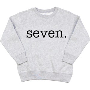 Seventh Birthday Shirt: &#39;Seven&#39; Graphic Tee, 7th Birthday Outfit