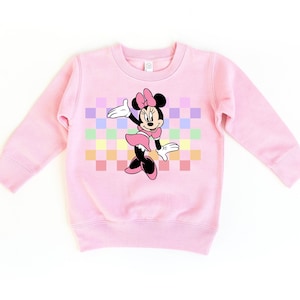Minnie Mouse Sweatshirt for Disney, Disney Sweatshirt for Girls, Girl&#39;s Disney Sweater, Shirts for Disney, Toddler Girl Disney Shirt, Cute
