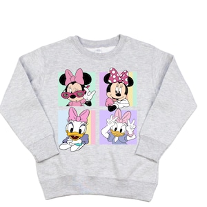 Minnie Mouse Sweatshirt for Disney, Disney Crewneck Sweater, Shirts for Disney, Kids Disney Shirt, Sweaters for Disney, Toddler Girl Disney