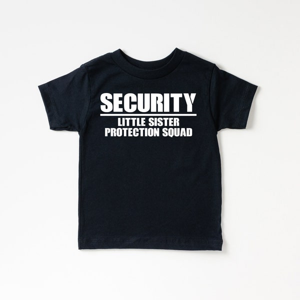 Little Sister Protection Squad Shirt Big Brother Shirt for Pregnancy Announcement Shirt Big Brother Little Sister Security Big Bro Shirt