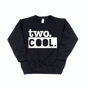 Two Cool Birthday Sweatshirt for Second Birthday Shirt Long Sleeve Birthday Shirt for 2nd Birthday Shirt for Two Year Old Birthday Outfit