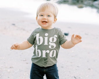 Big Bro Shirt I Big Brother Graphic Tees I Matching Sibling Shirts I Big Sister T-Shirt I Baby Announcement Older Siblings I Little Brother