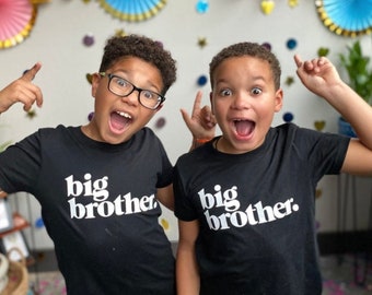 Big Brother Shirt I Baby Announcement Older Siblings I Matching Sibling Graphic Tees I Big Bro Shirts I Big Sister T-Shirt I Little Brother