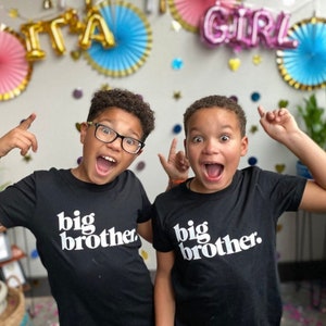 Big Brother Shirt I Baby Announcement Older Siblings I Matching Sibling Graphic Tees I Big Bro Shirts I Big Sister T-Shirt I Little Brother