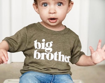 Big Brother Shirt for Baby Announcement T-Shirt for New Big Brother T Shirt for Pregnancy Reveal Tshirt for Big Bro Tee for Sibling Tshirt