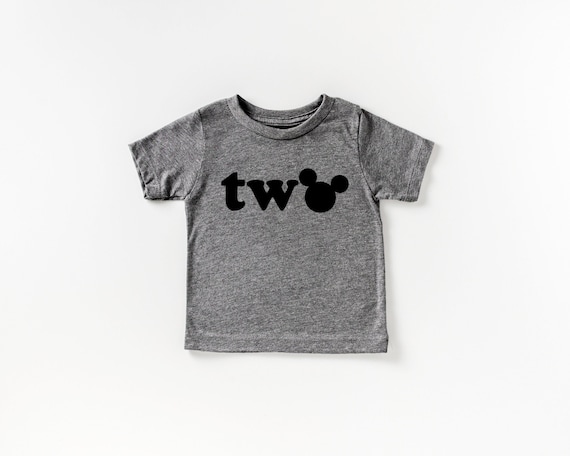 Second Mickey Mouse Birthday Shirt I 2nd Birthday T-Shirts I Disney  Birthday Graphic Tees I Two B Day T-Shirt I The Birthday Boy Tee I Cute